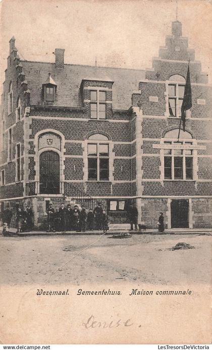 BELGIQUE - Rotselaar - Wesemaal - Semeentehuis - Maison communale - animé - Carte Postale ancienne