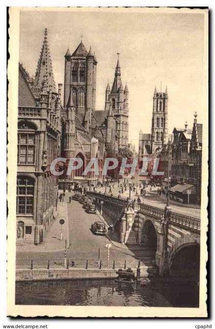 CPA Gand Eglise Saint Nicolas Belfroi et Eglise Saint Bavom