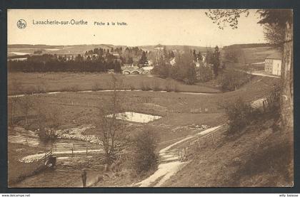 +++ CPA -  Sainte Ode - LAVACHERIE sur OURTHE - Pêche à la truite - Nels  //