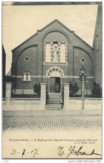 Schaerbeek : L´église du sacré-coeur , rue du noyer
