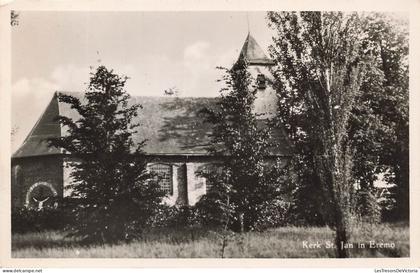 [-5%] BELGIQUE - Sint Laureins - Kerk St Jan in eremo - Campagne - Champs - Carte Postale Ancienne