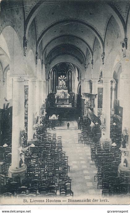 SINT LIEVENS HOUTEM  BINNENZICHT DER KERK           2 SCANS
