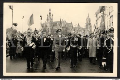 Postcard / ROYALTY / Belgique / België / roi Baudouin / koning Boudewijn / Nieuwkerken-Waas / 1956