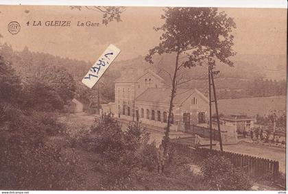 La Gleize :  La gare    -  ecrit  avec timbre
