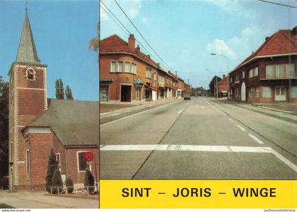 [-5%] BELGIQUE - Sint Joris Winge ( Tielt-Winge) - multivue de léglise - Carte Postale