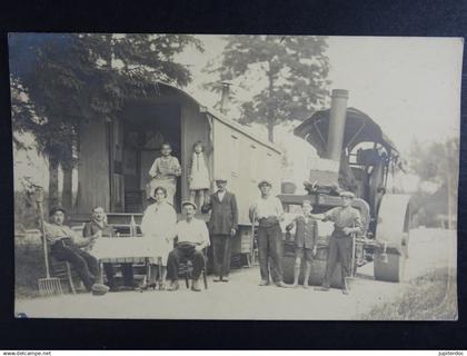 Carte photo Ernest Doucet Conducteur de rouleau sur la route de Tintigny à Ste-Marie