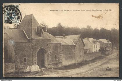 +++ CPA - ROSSIGNOL - Tintigny - Entrée du château où furent soignés 1400 français en août 1914  //