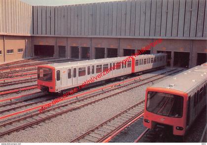 Overzicht van de metroremise te Oudergem - Brussel Bruxelles