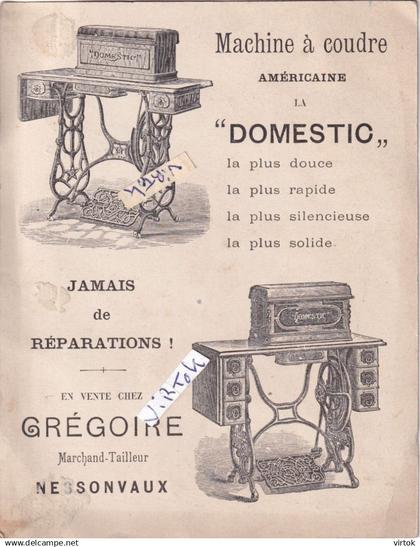 Nessonvaux ( Trooz ) : Machine a Coudre Américaine ( Grégoire ) :  (reclame kaart - carte publicitaire) 15.5 x 12 cm