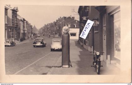 TUBIZE :  CH. De Mons  (  carte photo Gevaert )  pompe - moto-auto .....................