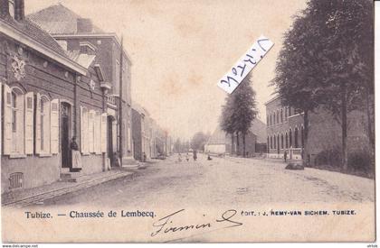 Tubize  :  chaussée de Lembecq (  ecrit 1902  avec timbre )