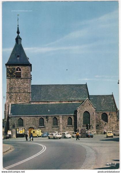 Tubize - Eglise Ste Gertrude - & old cars