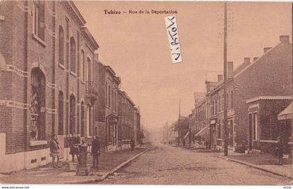 Tubize :  rue de la déportation ( 1935 avec timbre )  edit  Dujacquier