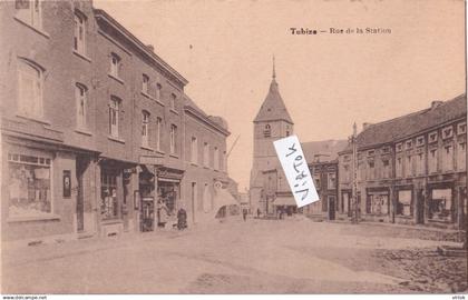 Tubize :  rue de la station ( 1931 avec timbre et timbre taxe )