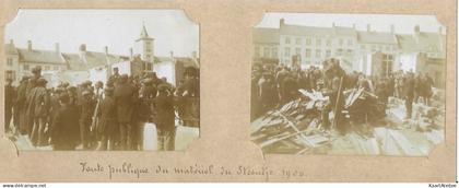 5 Albumine foto's - Turnhout - Vente publique du matériel du Steentje 1904.