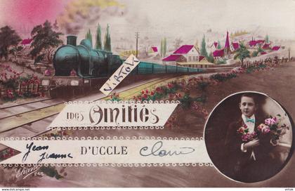 UCCLE - UKKEL :  amitiés  (  train - trein )  ecrit