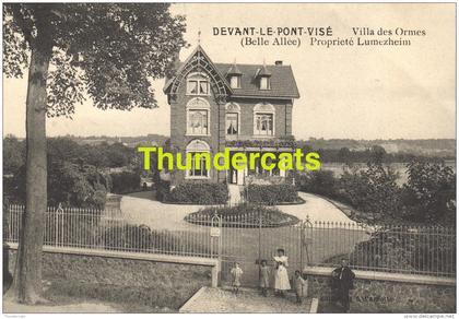 CPA DEVANT LE PONT VISE VILLA DES ORMES BELLE ALLEE