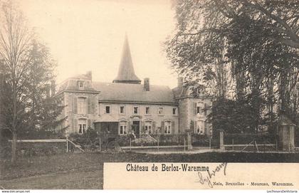 [-5%] BELGIQUE - Château de Berloz Waremme - Nels Bruxelles - Moureau - Waremme - Carte Postale Ancienne