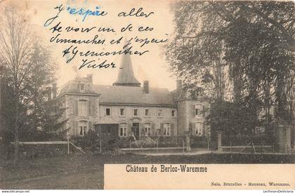 [-5%] BELGIQUE - Château de Berloz Waremme - Nels Bruxelles - Moureau - Waremme - vue générale - Carte Postale Ancienne