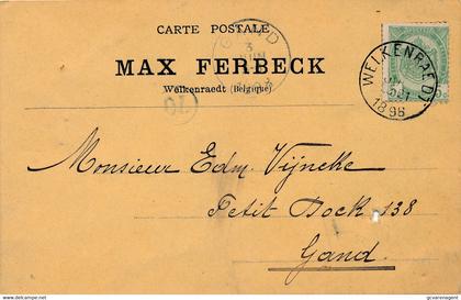 WELKENRAEDT BEDRIJFSKAART 1896 - MAX FERBECK       2 SCANS