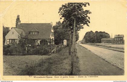 BELGIQUE - Wezembeek Oppem - Gare - petite ferme - Statie en t hoeveken - E Wynants - pavé - Carte postale