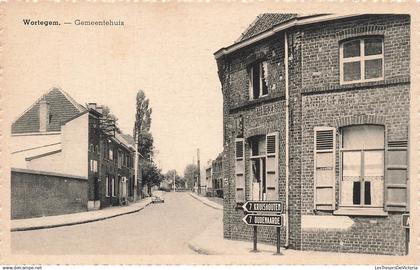 BELGIQUE - Wortegem - Gemeentehuis - Maison communale - Rue - Bâtiment - Voiture - PS Antoine - Carte postale ancienne