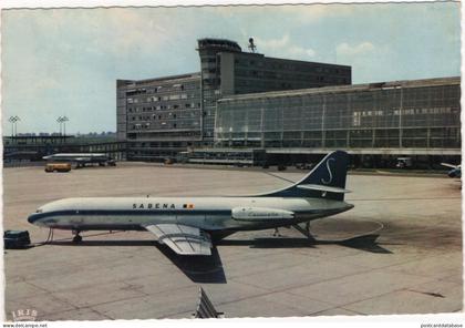 Luchthaven Brussel-Nationaal - L'aerogare et Caravelle Sabena - & airport, airplane