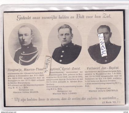 ZELE : rijkswacht brigade :   zie tekst  ---     WW2 - guerre-oorlog 40-45