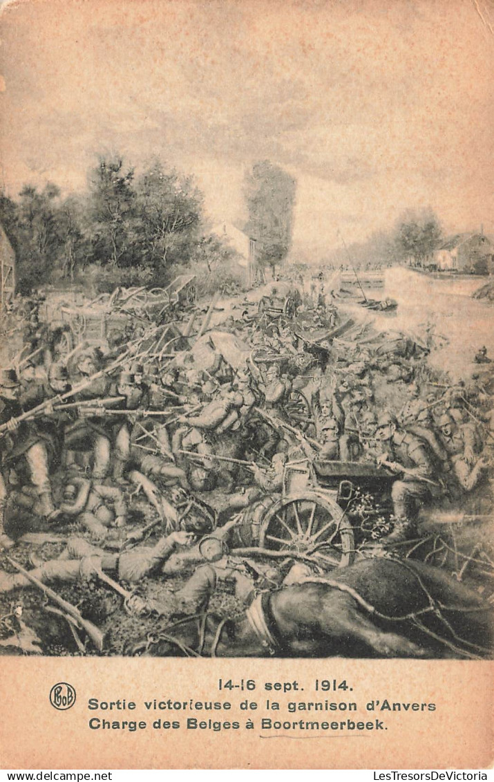 BELGIQUE - Boortmeerbeek - Charge des Belges - Sortie victorieuse de la garnison d Anvers - Bob - Carte Postale Ancienne