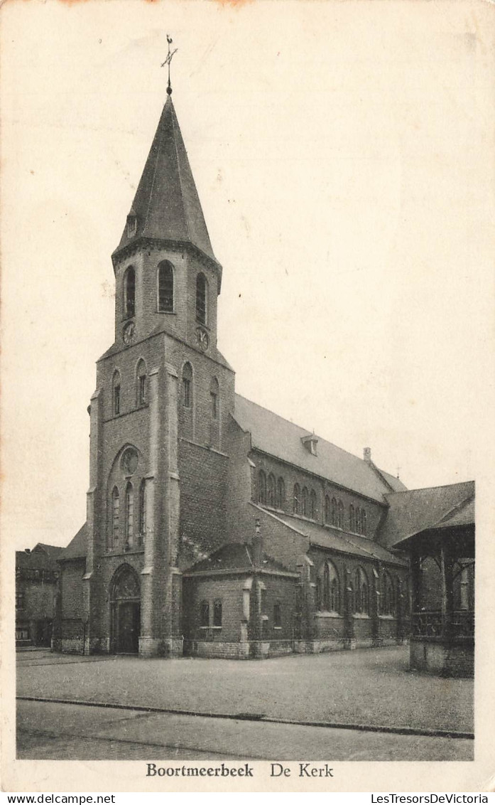 BELGIQUE - Boortmeerbeek - De Kerk - Vue façade - Uitg Verhoeven - Religion - Rue pavée - Carte Postale Ancienne