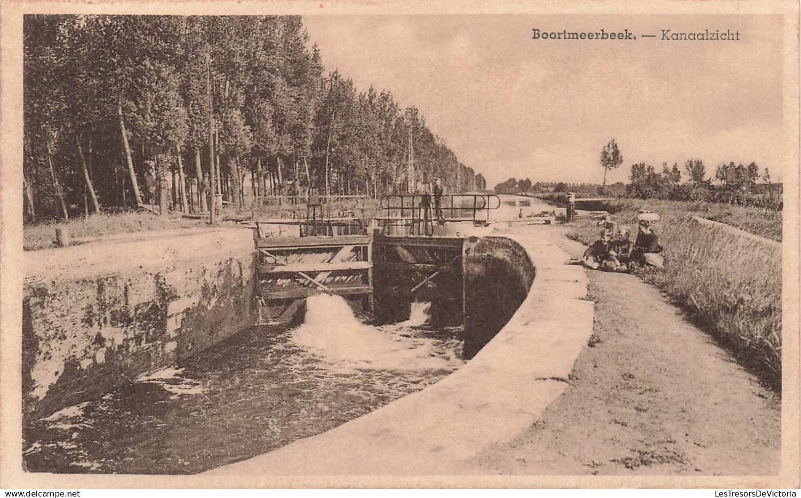 BELGIQUE - Boortmeerbeek - Kanaalzicht - Uitg Wwe Waeyenborghs - Canal - Animé - Pont - Arbres - Carte Postale Ancienne