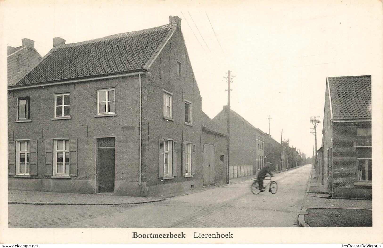 BELGIQUE - Boortmeerbeek - Lierenhoek - Quartier - Rue - Vélo - Transport - Bâtiment - Animé - Carte postale ancienne