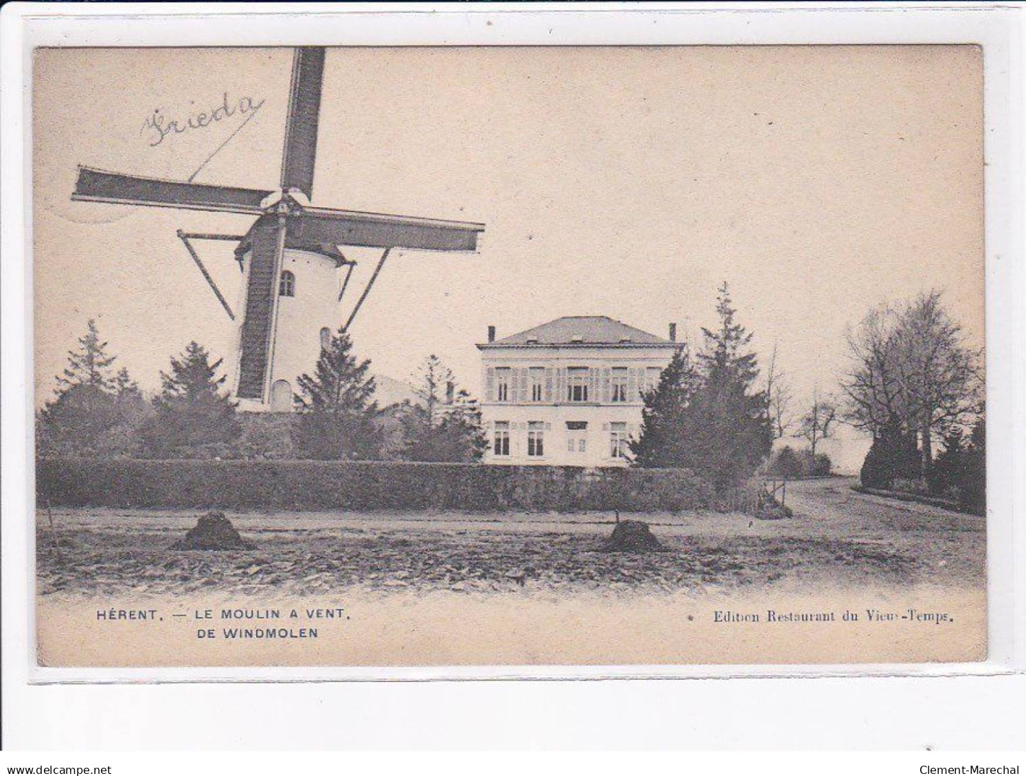BELGIQUE: BRABANT FLAMAND: HERENT: le moulin à vent, de windmolen - très bon état