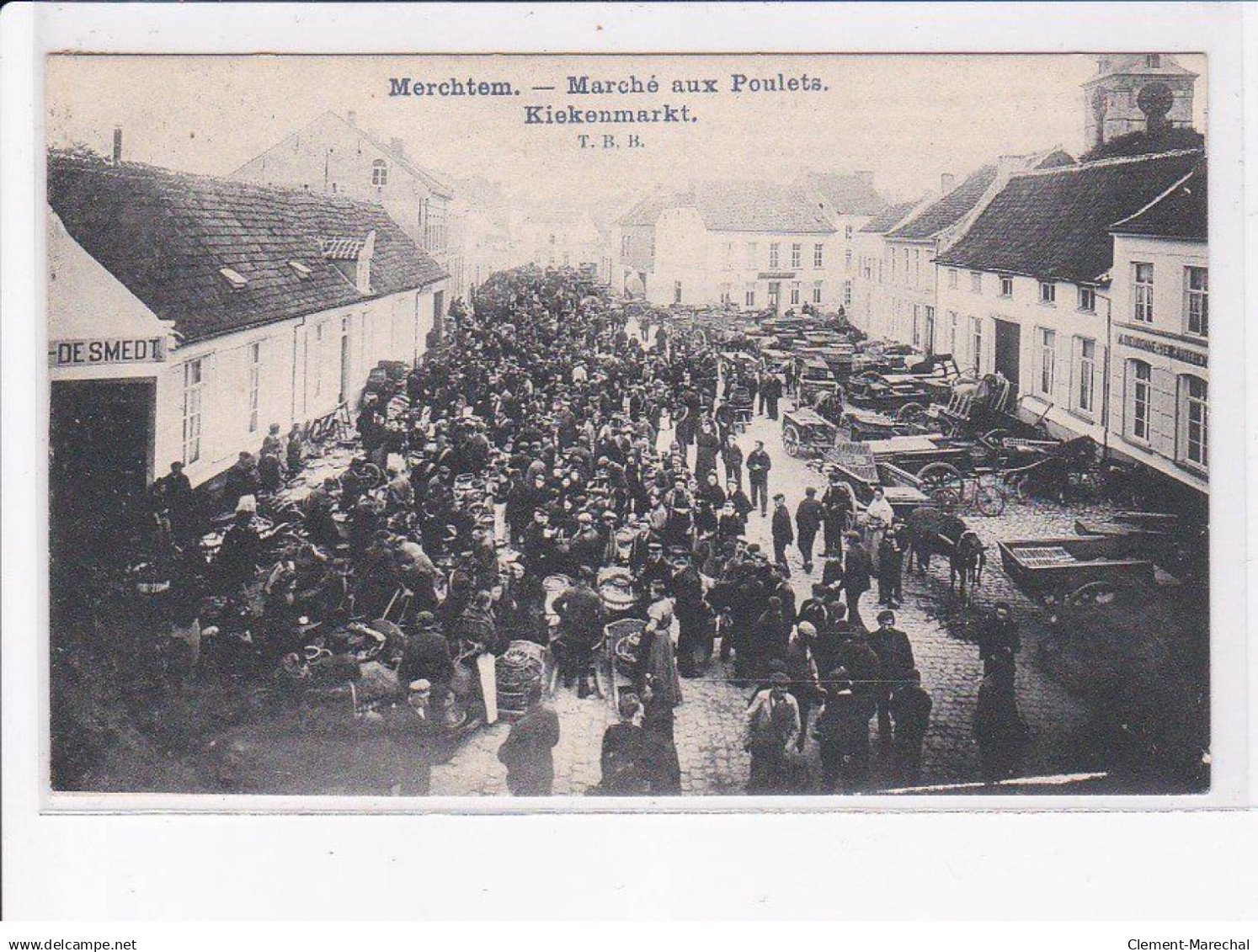 BELGIQUE: BRABANT FLAMAND: MERCHTEM: marché aux poulets kiekenmarkt - très bon état