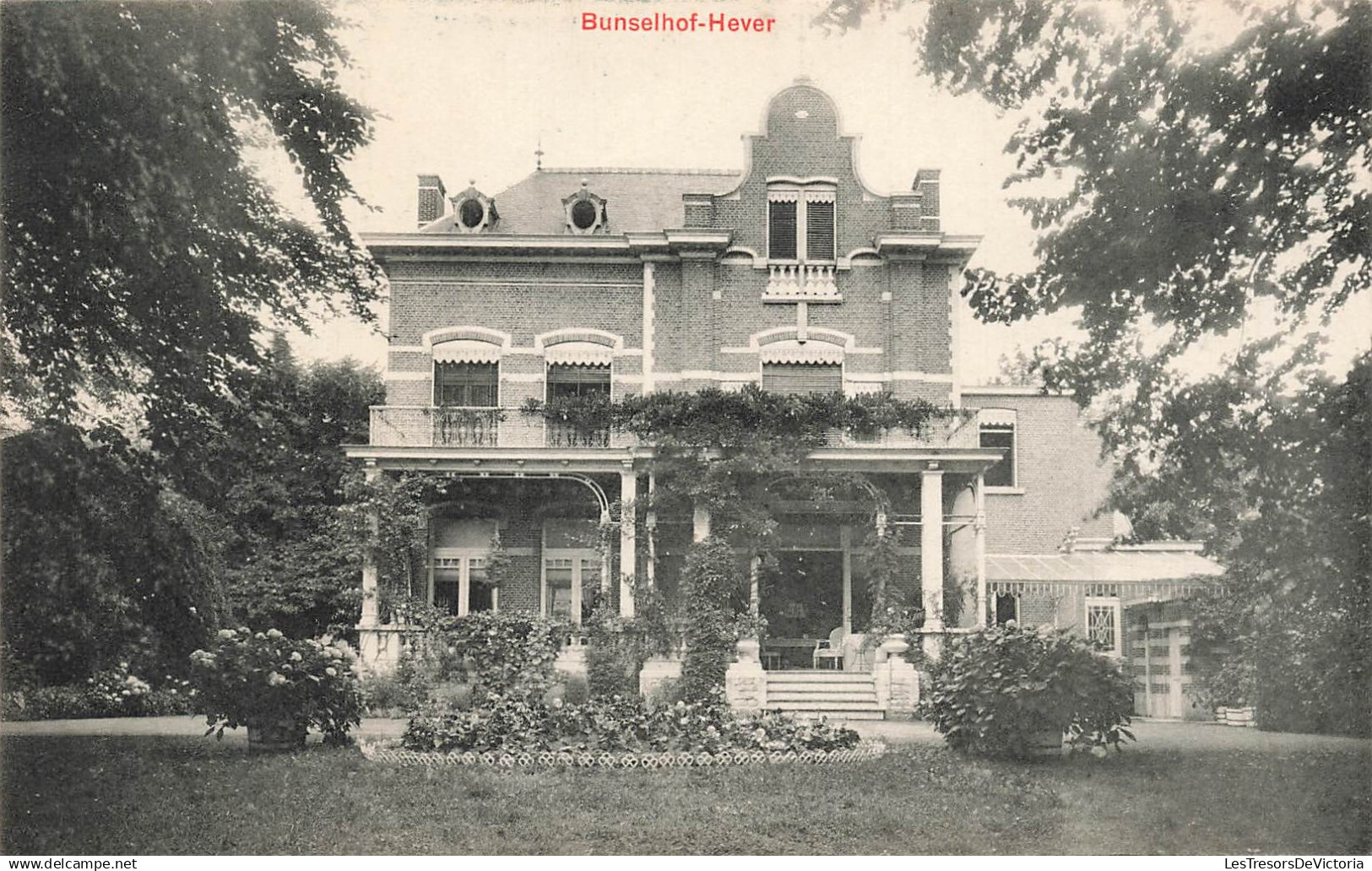 BELGIQUE - Bunselhof Hever - Jules Van Grinderbeek - maison - jardin - cour - Carte postale ancienne