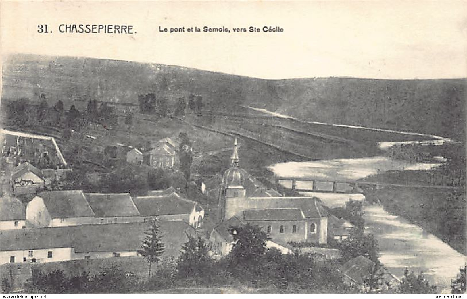 Belgique - CHASSEPIERRE (Lux.) Le potn de la Semois, vers Sainte-Cécile
