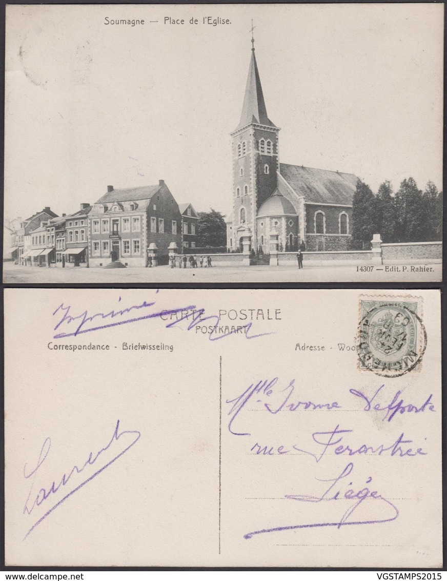 Belgique - CP - Soumagne " Place de l'Eglise " (DD) DC1284