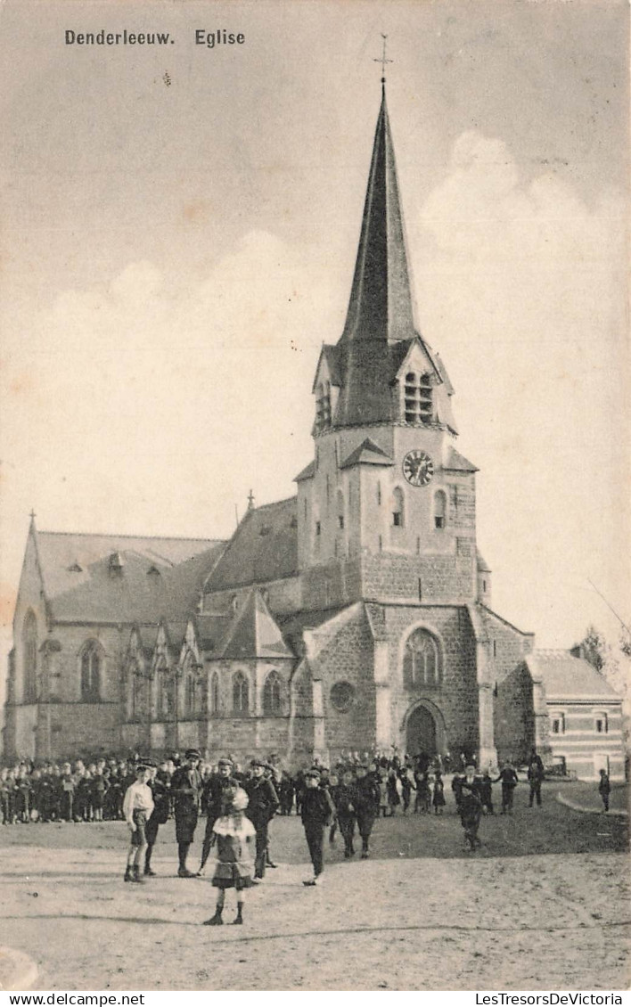 BELGIQUE - Denderleeuw - Eglise - Edit Cortvrindt De Rycke - Animé - Vue en façade - Oblit 1919 - Carte Postale Ancienne