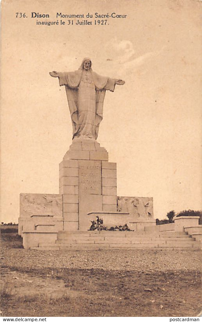 Belgique - DISON (Liège) Monument du Sacré-Coeur inauguré le 31 juillet 1927