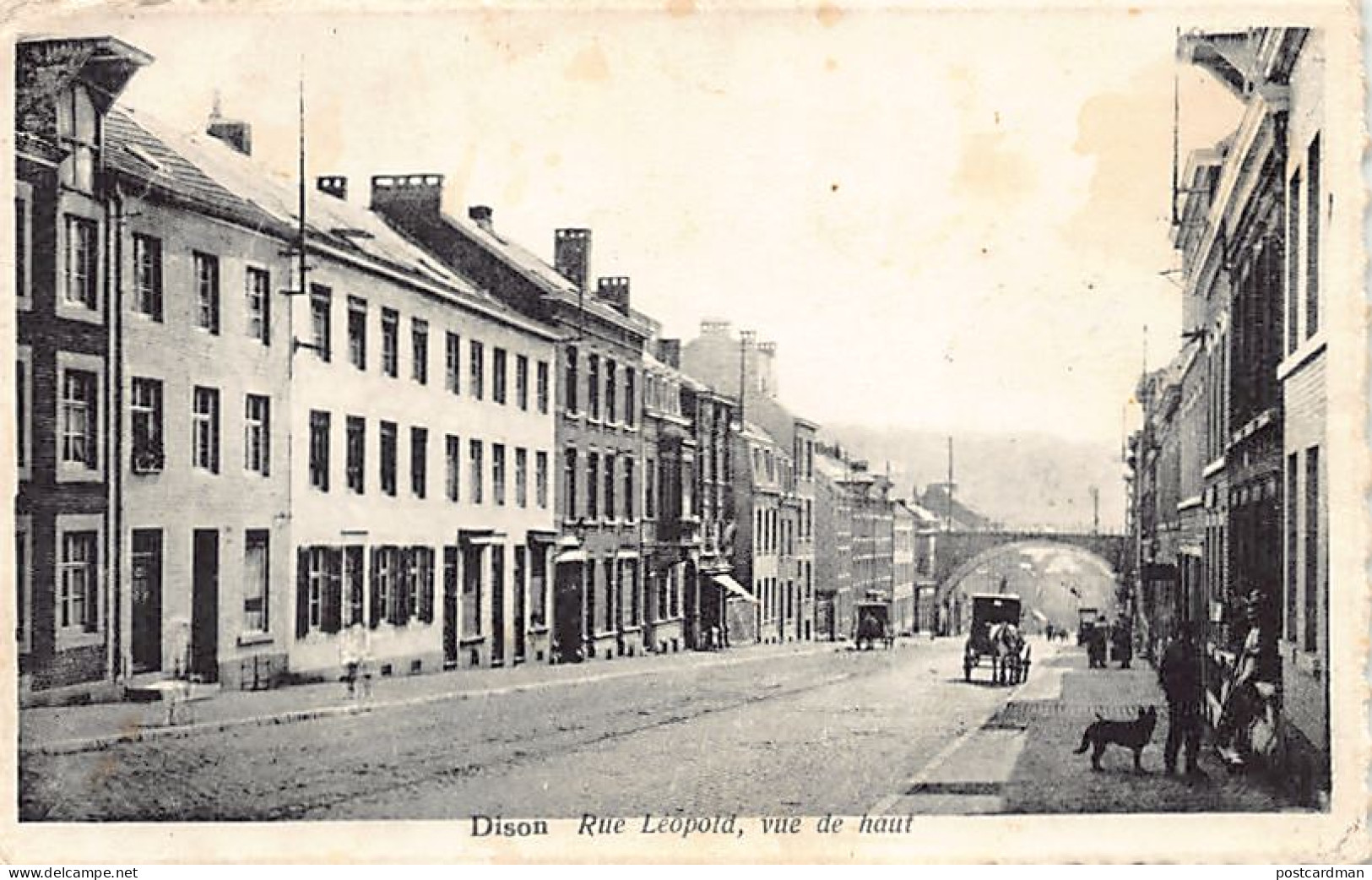 Belgique - DISON (Liège) Rue Léopold, vue de haut