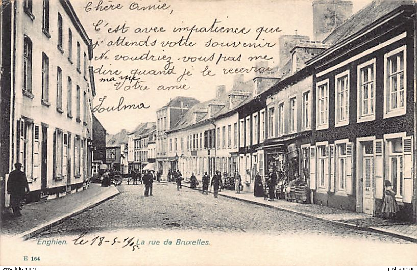 Belgique - ENGHIEN Edingen (Hainaut) La rue de Bruxelles