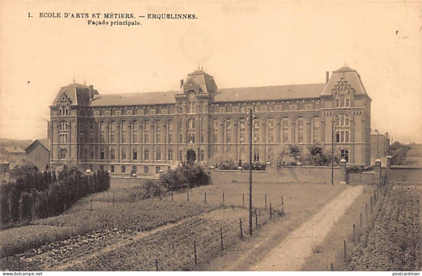 Belgique - ERQUELINNES (Hainaut) École des Arts & Métiers - Façade principale