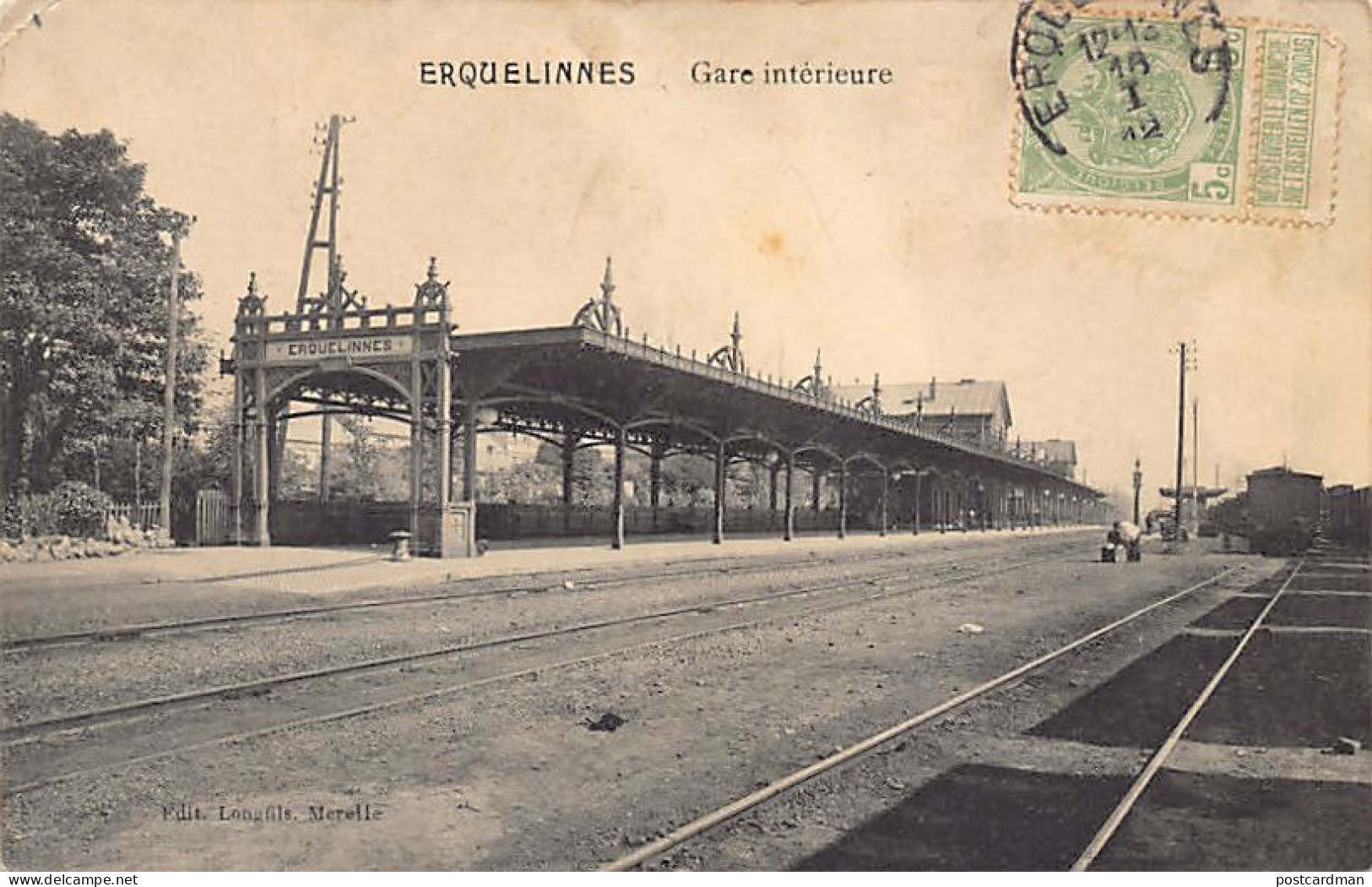 Belgique - ERQUELINNES (Hainaut) Gare intérieure - Ed. Longfils