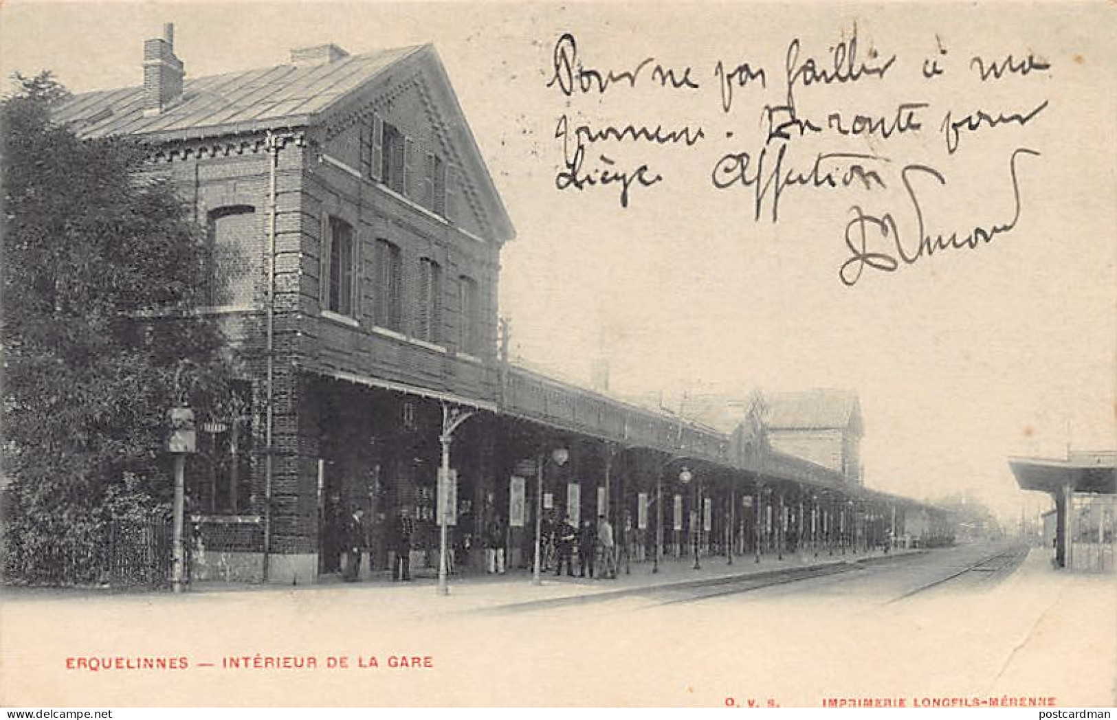 Belgique - ERQUELINNES (Hainaut) Intérieur de la gare