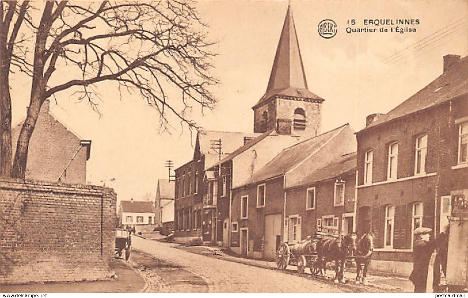 Belgique - ERQUELINNES (Hainaut) Quartier de l'église