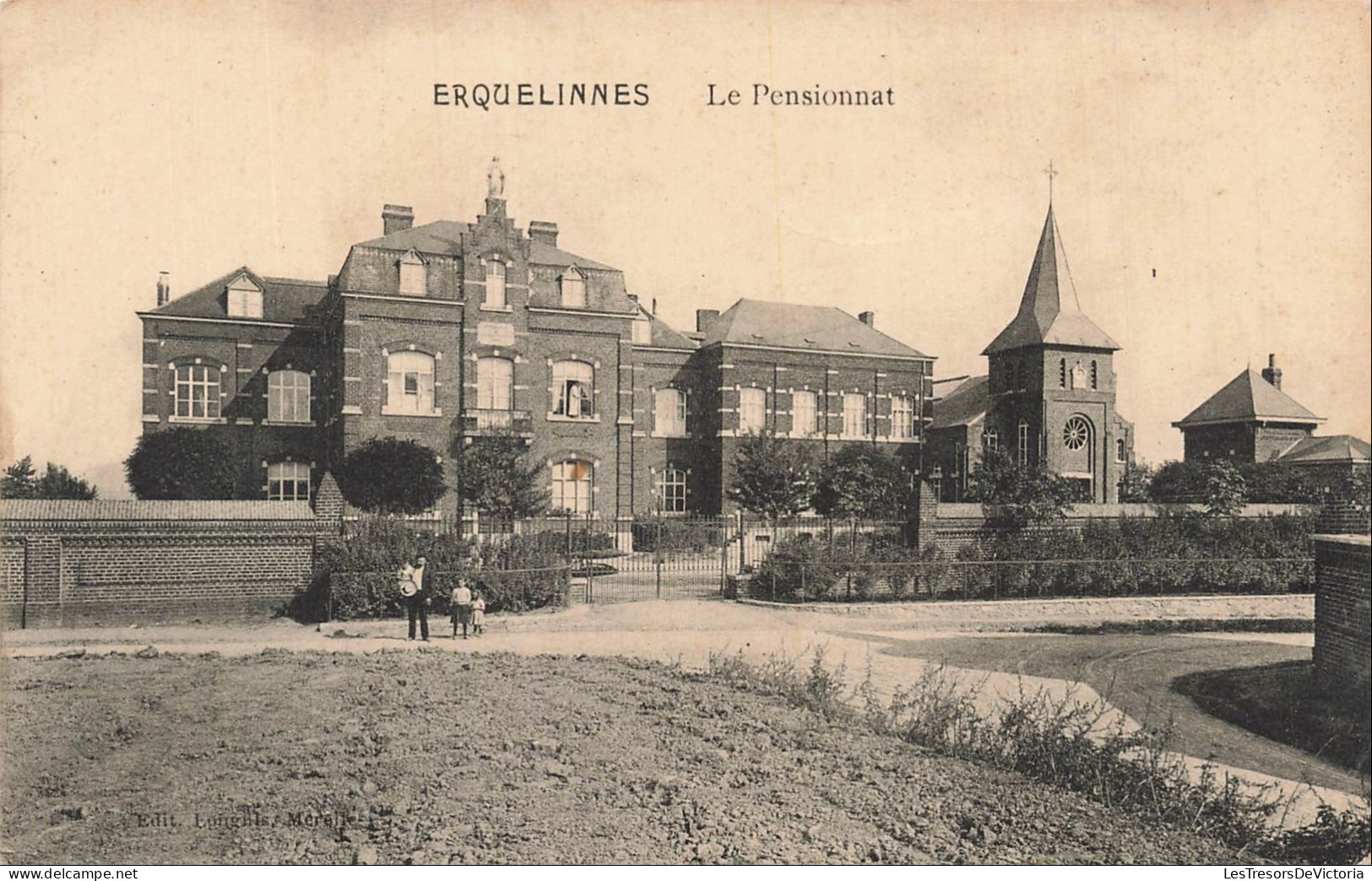 BELGIQUE - erquelinnes - le pensionnat - collège - animé - CPA