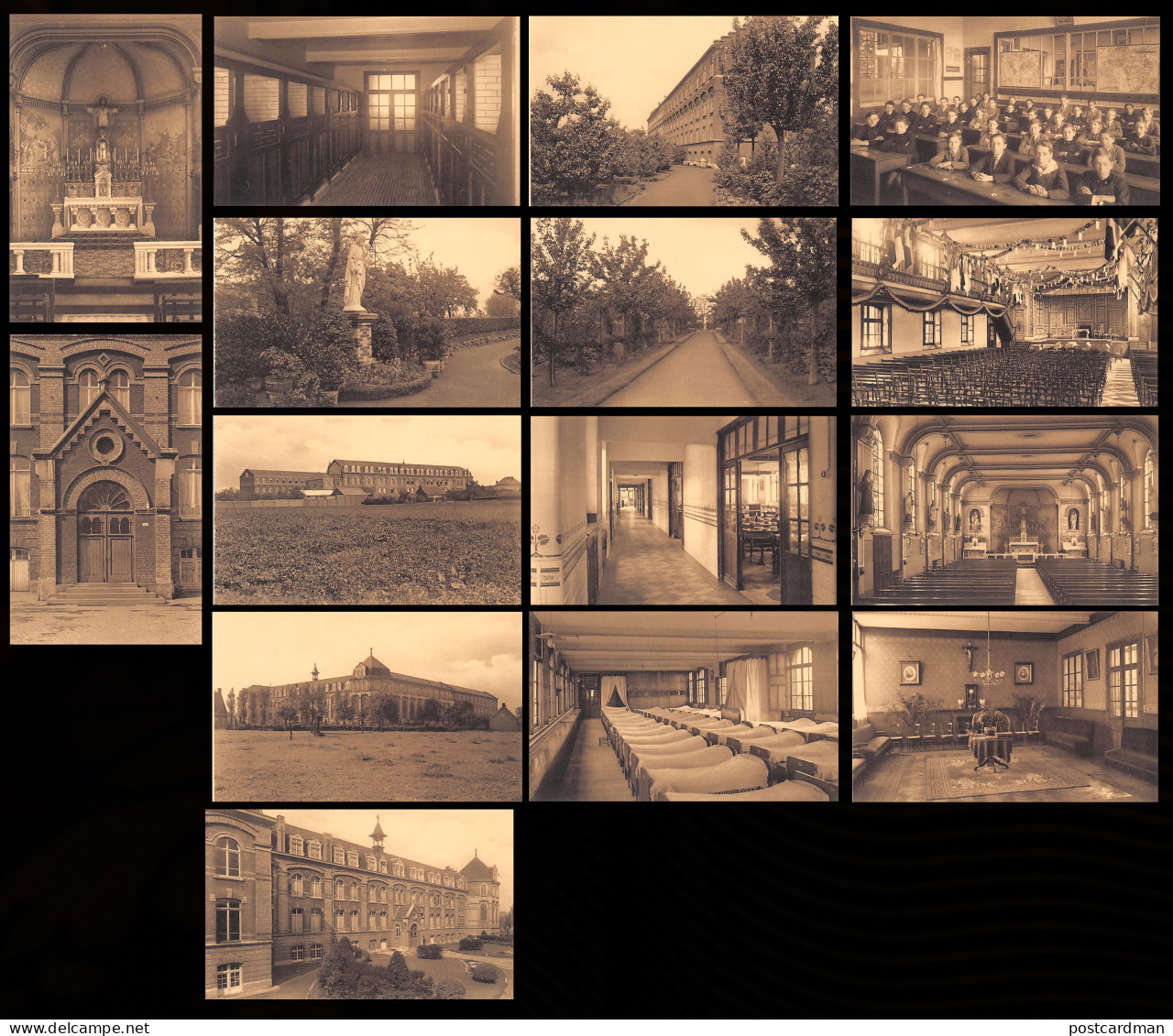 Belgique - ESTAIMPUIS (Hainaut) Pensionnat St-Jean-Baptiste de la Salle - Série de 15 cartes postales