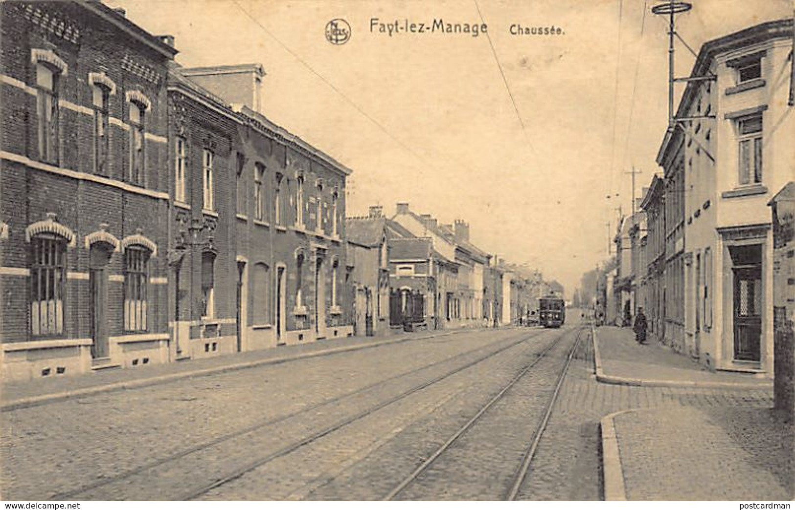 Belgique - FAYT LEZ MANAGE (Hainaut) Chaussée - Tramway