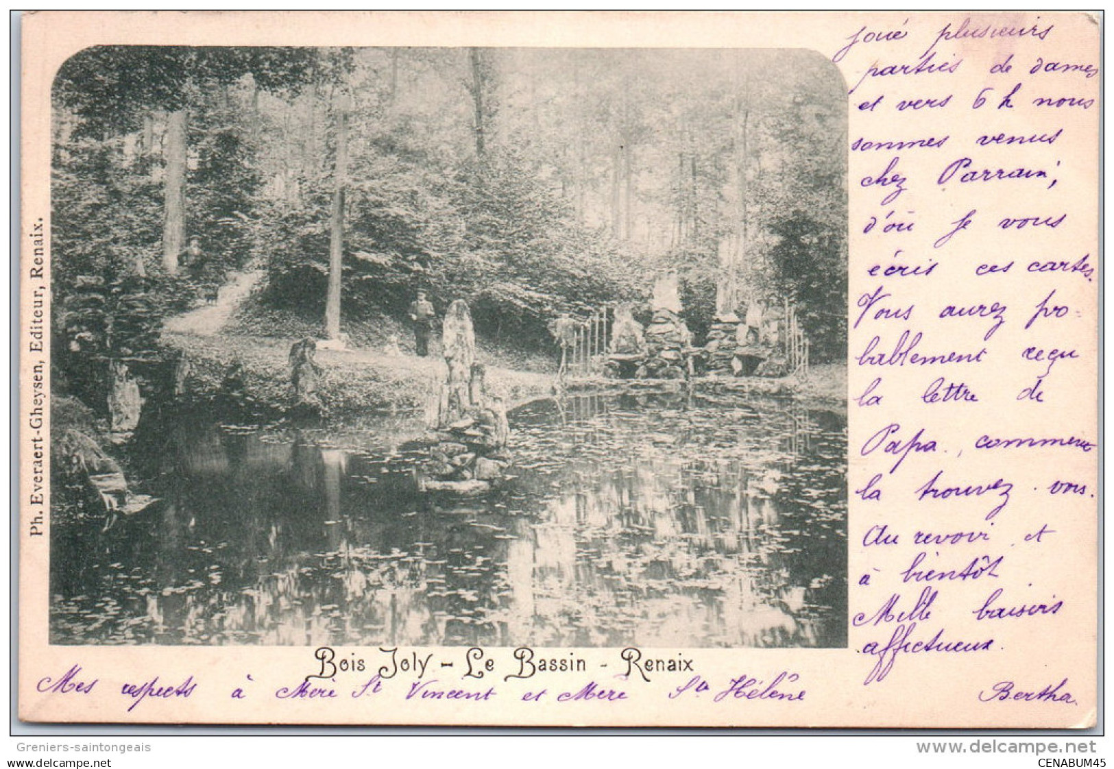 Belgique - FLANDRE ORIENTALE - RENAIX -  bois joly, le bassin