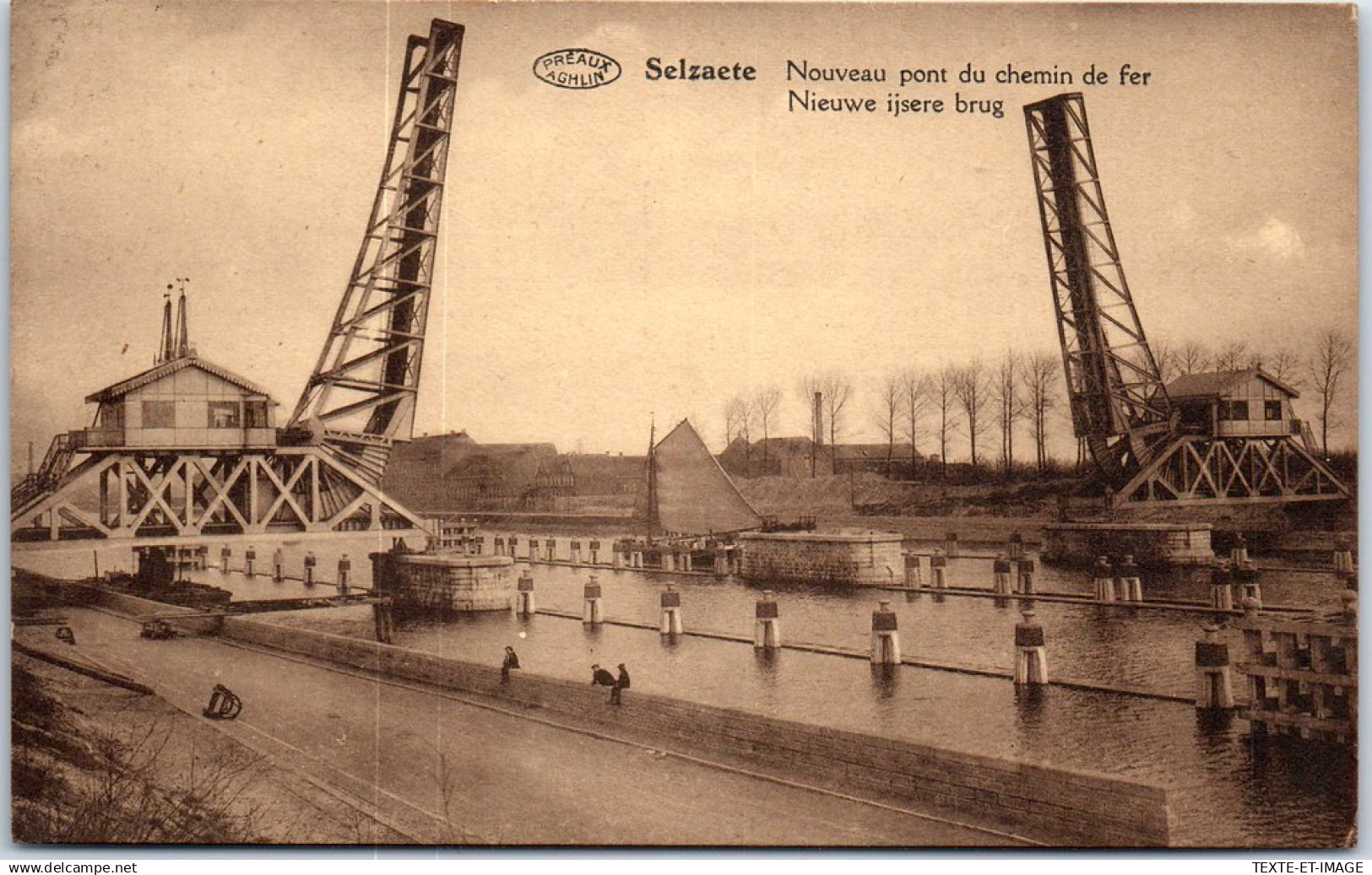 BELGique - FLANDRE ORIENTALE - SELZAETE - le nouveau pont du chemin de fer.